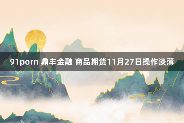 91porn 鼎丰金融 商品期货11月27日操作淡薄