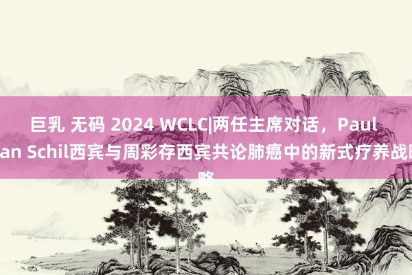 巨乳 无码 2024 WCLC|两任主席对话，Paul Van Schil西宾与周彩存西宾共论肺癌中的新式疗养战略