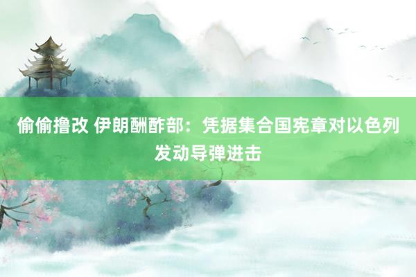 偷偷撸改 伊朗酬酢部：凭据集合国宪章对以色列发动导弹进击