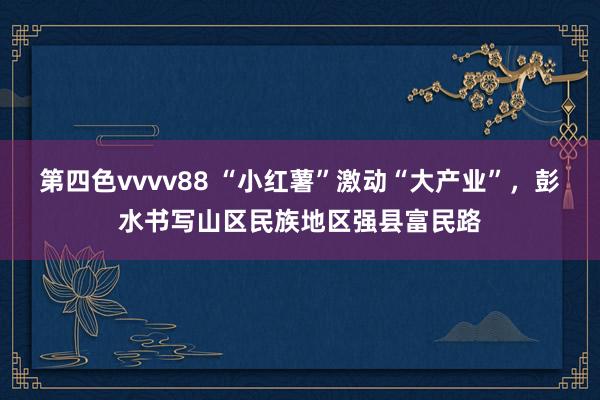 第四色vvvv88 “小红薯”激动“大产业”，彭水书写山区民族地区强县富民路