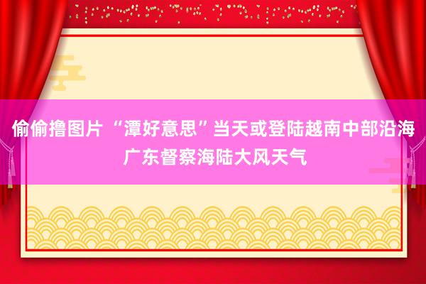 偷偷撸图片 “潭好意思”当天或登陆越南中部沿海 广东督察海陆大风天气