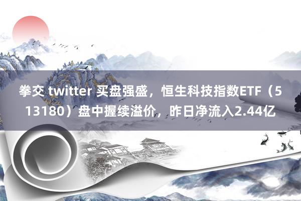 拳交 twitter 买盘强盛，恒生科技指数ETF（513180）盘中握续溢价，昨日净流入2.44亿