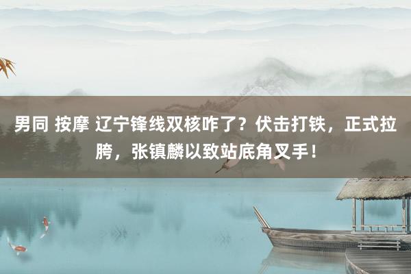 男同 按摩 辽宁锋线双核咋了？伏击打铁，正式拉胯，张镇麟以致站底角叉手！