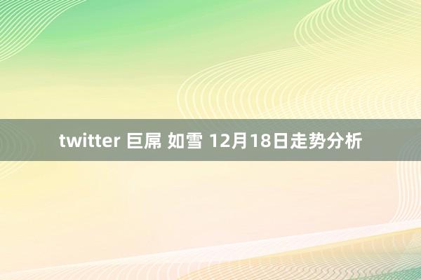 twitter 巨屌 如雪 12月18日走势分析