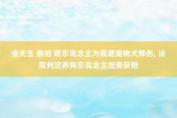 金先生 偷拍 路东说念主为规避宠物犬摔伤, 法院判定养狗东说念主担责获赔