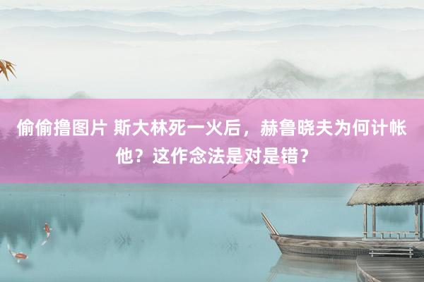 偷偷撸图片 斯大林死一火后，赫鲁晓夫为何计帐他？这作念法是对是错？